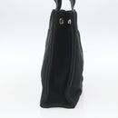 HERMES Fourre Tout PM Hand Bag Cotton Black Silver Auth SW1891-4