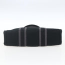 HERMES Fourre Tout PM Hand Bag Cotton Black Silver Auth SW1891-5