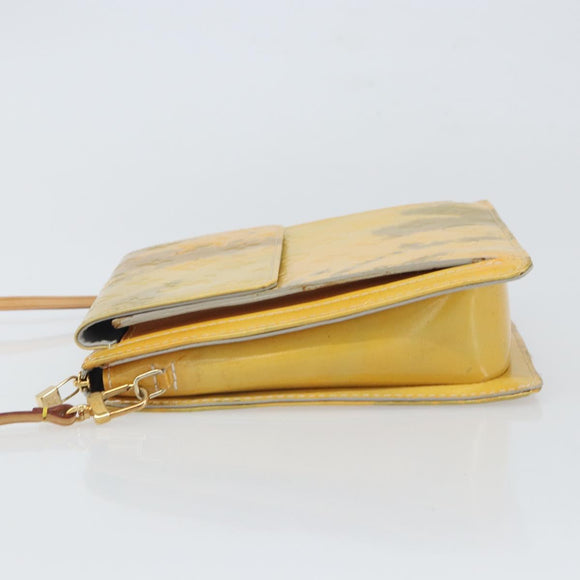 LOUIS VUITTON Monogram Vernis Motto Accessory Pouch Gris M91030 LV Auth SW1898