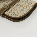 CELINE C Macadam Canvas Shoulder Wallet Khaki Auth sw190V-15