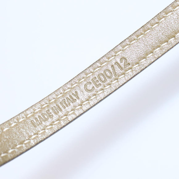 CELINE C Macadam Canvas Shoulder Wallet Khaki Auth sw190V