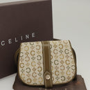 CELINE C Macadam Canvas Shoulder Wallet Khaki Auth sw190V-19