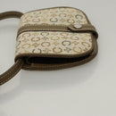 CELINE C Macadam Canvas Shoulder Wallet Khaki Auth sw190V-4