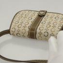 CELINE C Macadam Canvas Shoulder Wallet Khaki Auth sw190V-6