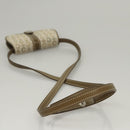 CELINE C Macadam Canvas Shoulder Wallet Khaki Auth sw190V-7