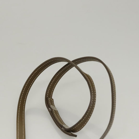 CELINE C Macadam Canvas Shoulder Wallet Khaki Auth sw190V