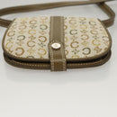 CELINE C Macadam Canvas Shoulder Wallet Khaki Auth sw190V-5