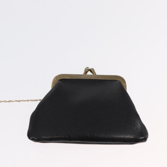 Christian Dior Trotter Canvas Shoulder Bag 2way Black Gold Auth SW1902