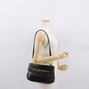 Christian Dior Trotter Canvas Shoulder Bag 2way Black Gold Auth SW1902-27