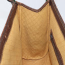 GUCCI GG Supreme Web Sherry Line Hand Bag PVC Beige Gold Auth SW1903-19