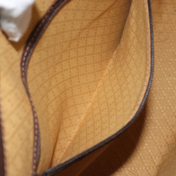 GUCCI GG Supreme Web Sherry Line Hand Bag PVC Beige Gold Auth SW1903