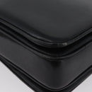 CELINE Horse Carriage Shoulder Bag Leather Black Gold Auth SW1908-16