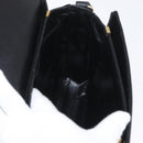 CELINE Horse Carriage Shoulder Bag Leather Black Gold Auth SW1908-19