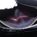 CELINE Horse Carriage Shoulder Bag Leather Black Gold Auth SW1908-11