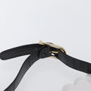 CELINE Horse Carriage Shoulder Bag Leather Black Gold Auth SW1908-8