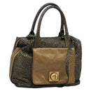 Chloe Hand Bag Leather 2way Gold Auth sw191-1