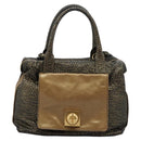 Chloe Hand Bag Leather 2way Gold Auth sw191-13