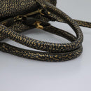 Chloe Hand Bag Leather 2way Gold Auth sw191-7