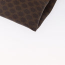 CELINE Macadam Canvas Tote Bag PVC Leather Brown Gold Auth SW1910-13