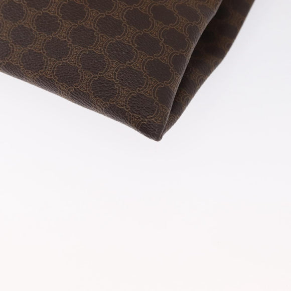 CELINE Macadam Canvas Tote Bag PVC Leather Brown Gold Auth SW1910