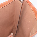 CELINE Macadam Canvas Tote Bag PVC Leather Brown Gold Auth SW1910-17