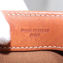 CELINE Macadam Canvas Tote Bag PVC Leather Brown Gold Auth SW1910-19