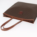 CELINE Macadam Canvas Tragetasche PVC Leder Braun Gold Authentisch SW1910-6