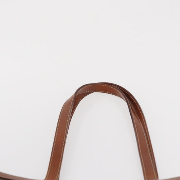 CELINE Macadam Canvas Tragetasche PVC Leder Braun Gold Authentisch SW1910