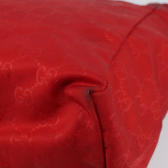 GUCCI GG Nylon Tote Bag Red 282439 Auth SW1916