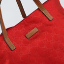 GUCCI GG Nylon Tote Bag Red 282439 Auth SW1916-14