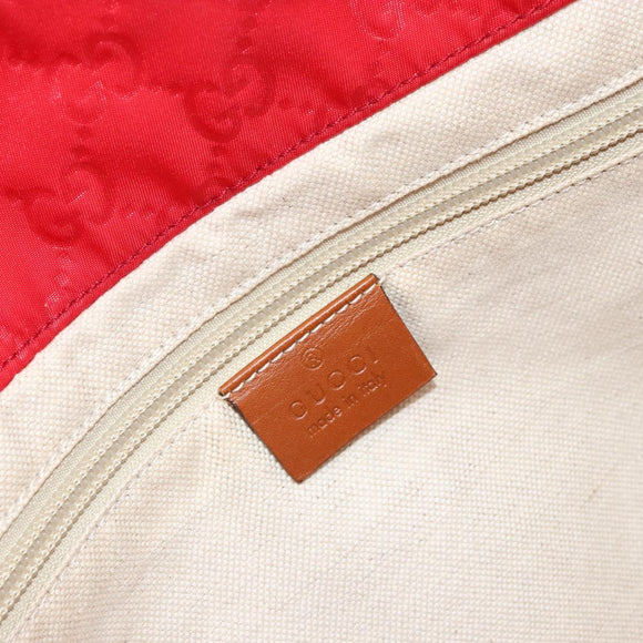 GUCCI GG Nylon Tote Bag Red 282439 Auth SW1916