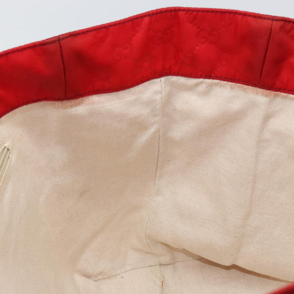 GUCCI GG Nylon Tote Bag Red 282439 Auth SW1916