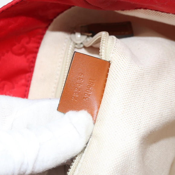 GUCCI GG Nylon Tote Bag Red 282439 Auth SW1916