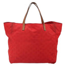 GUCCI GG Nylon Tote Bag Red 282439 Auth SW1916-3