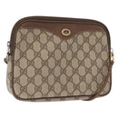 GUCCI GG Supreme Shoulder Bag PVC Beige Gold 56 02 068 Auth SW1918-1