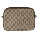GUCCI GG Supreme Shoulder Bag PVC Beige Gold 56 02 068 Auth SW1918-3