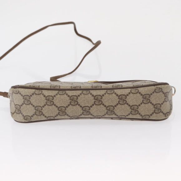 GUCCI GG Supreme Shoulder Bag PVC Beige Gold 56 02 068 Auth SW1918