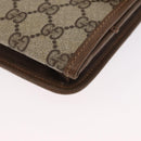 GUCCI GG Supreme Shoulder Bag PVC Beige Gold Auth SW1919-11