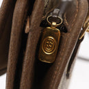 GUCCI GG Supreme Shoulder Bag PVC Beige Gold Auth SW1919-14