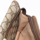 GUCCI GG Supreme Shoulder Bag PVC Beige Gold Auth SW1919-18