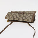 GUCCI GG Supreme Shoulder Bag PVC Beige Gold Auth SW1919-6