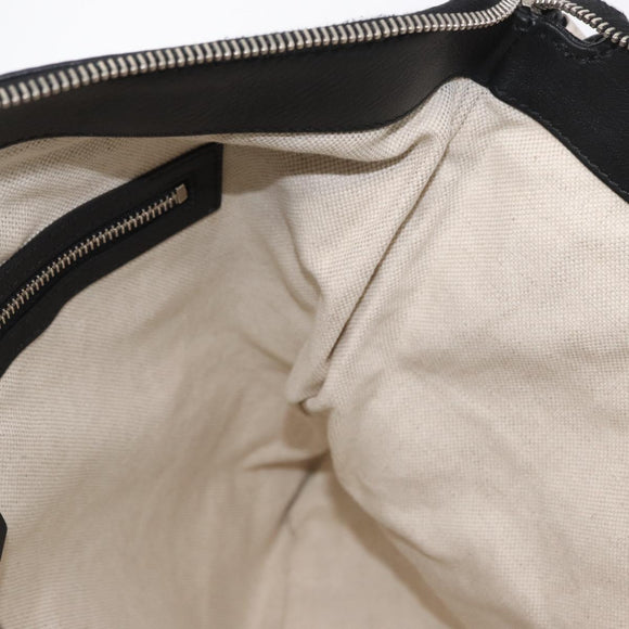 GUCCI Shoulder Bag Leather Black Silver 268244 Auth SW1920