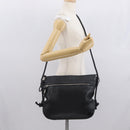 GUCCI Shoulder Bag Leather Black Silver 268244 Auth SW1920-24