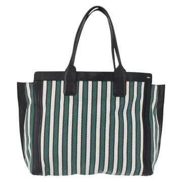 Chloe Tote Bag Canvas Green Gold Auth SW1921 - 0