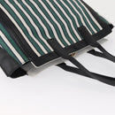 Chloe Tote Bag Canvas Green Gold Auth SW1921-6