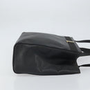 Salvatore Ferragamo Tote Bag Leather Black Gold Auth SW1922-4