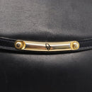 Christian Dior Shoulder Bag Leather 2way Navy Gold Auth SW1926-14