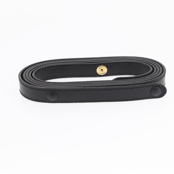 Christian Dior Shoulder Bag Leather 2way Navy Gold Auth SW1926