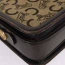 CELINE C Sulky Shoulder Bag Canvas Beige Gold Auth SW1927-9