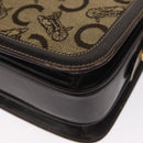 CELINE C Sulky Shoulder Bag Canvas Beige Gold Auth SW1927-16